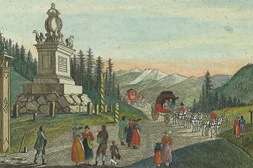 Das Carolusdenkmal auf der Passhöhe