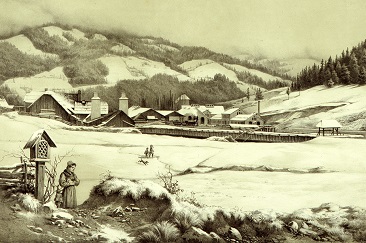 Der Betriebsbahnhof Mürzzuschlag, 1854