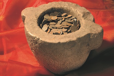Antiker Münztopf